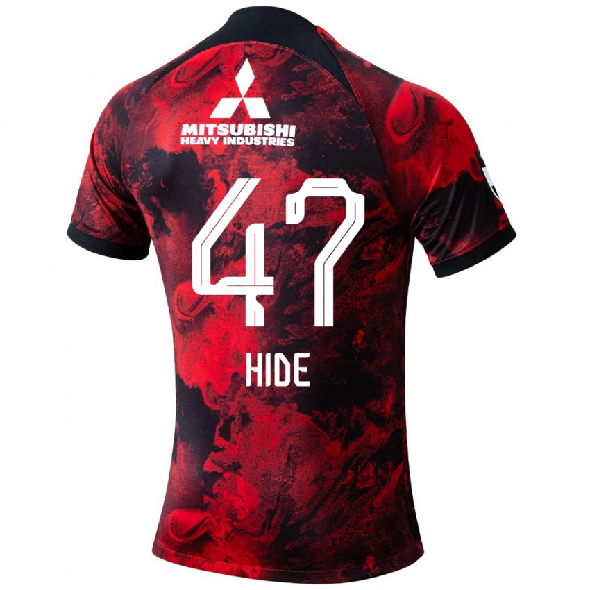 Mujer Camiseta Hidetoshi Takeda #47 Negro Rojo 1ª Equipación 2024/25 La Camisa