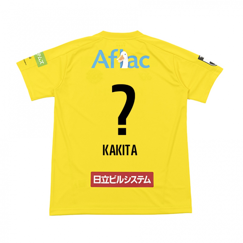 Mujer Camiseta Yuki Kakita #0 Amarillo Negro 1ª Equipación 2024/25 La Camisa