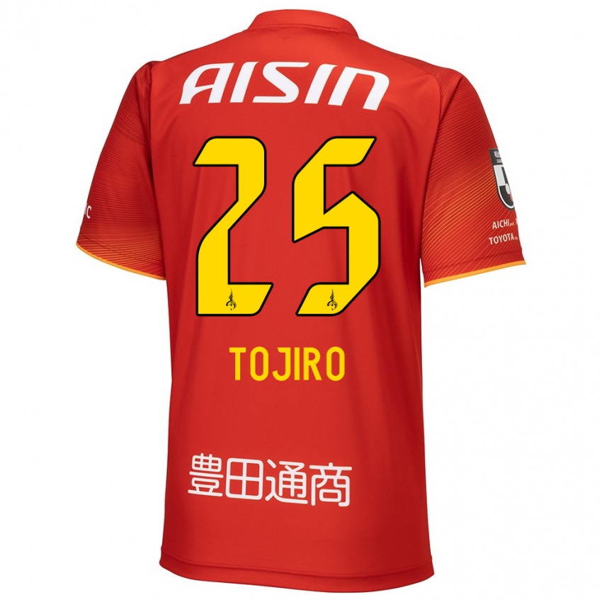 Mujer Camiseta Tojiro Kubo #25 Rojo Blanco Amarillo 1ª Equipación 2024/25 La Camisa