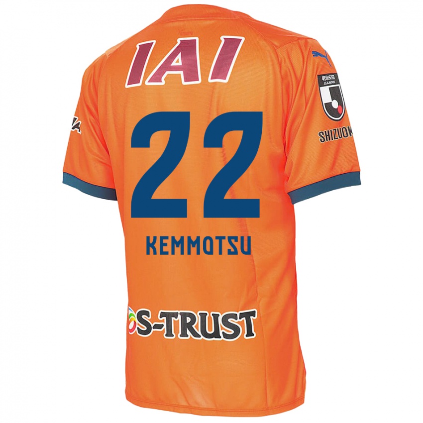 Mujer Camiseta Takumu Kemmotsu #22 Naranja Azul 1ª Equipación 2024/25 La Camisa