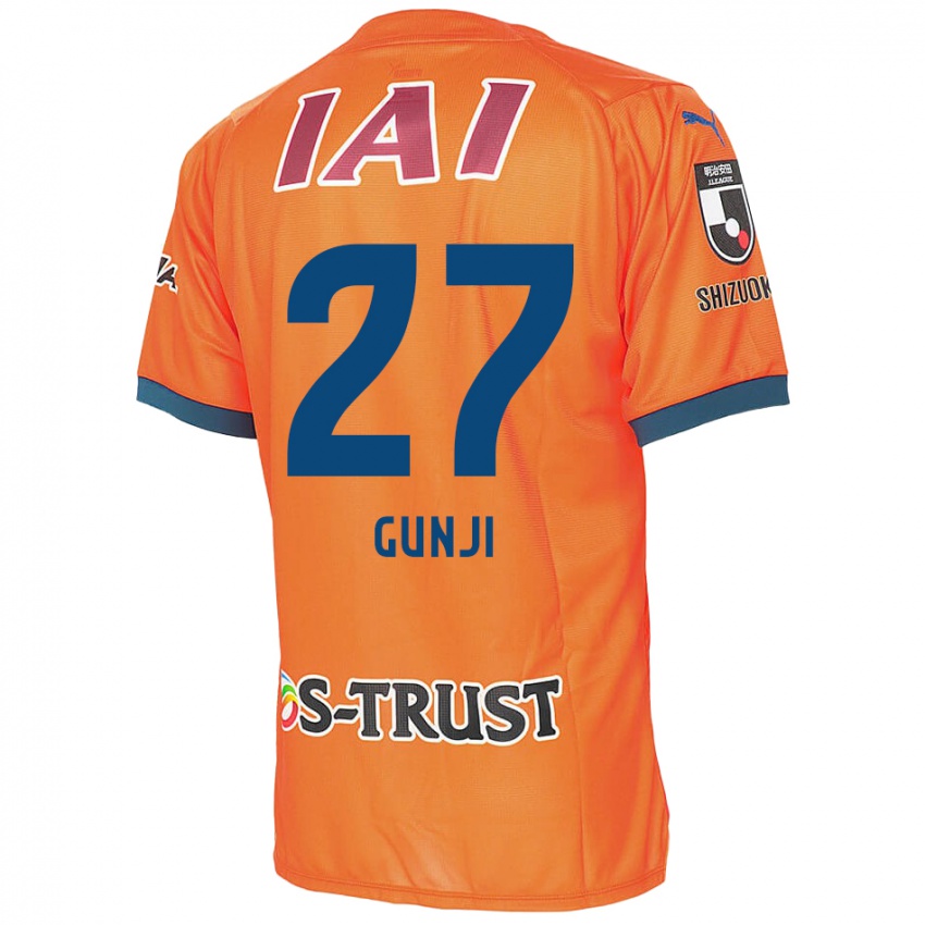 Mujer Camiseta Riku Gunji #27 Naranja Azul 1ª Equipación 2024/25 La Camisa