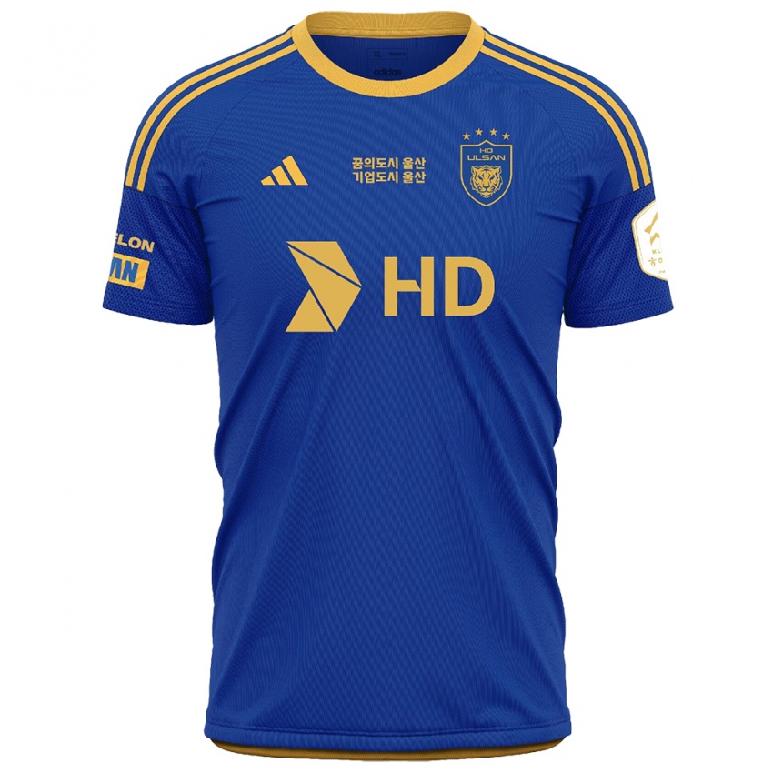 Mujer Camiseta Gyu-Sung Lee #8 Azul Amarillo 1ª Equipación 2024/25 La Camisa