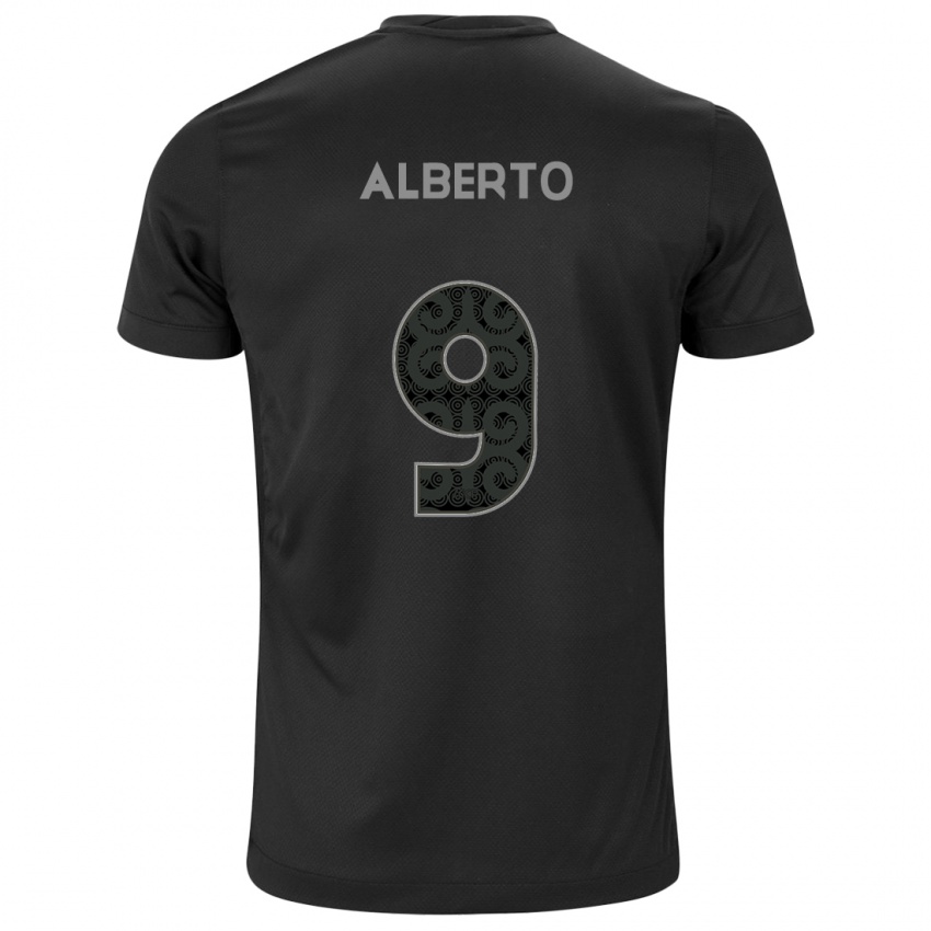 Mujer Camiseta Yuri Alberto #9 Negro 2ª Equipación 2024/25 La Camisa