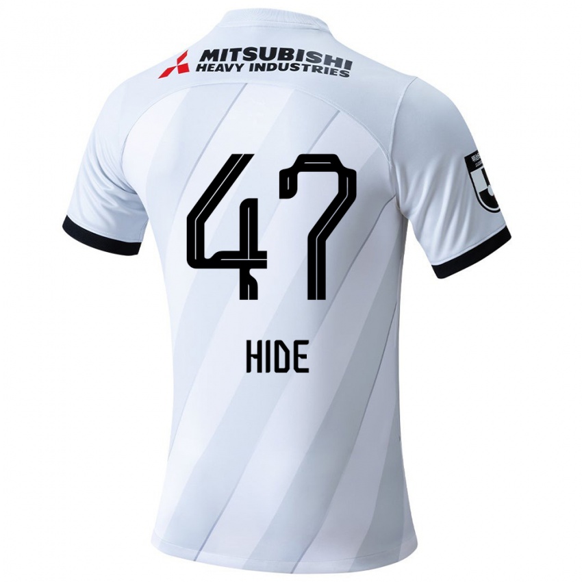 Mujer Camiseta Hidetoshi Takeda #47 Gris Blanco 2ª Equipación 2024/25 La Camisa