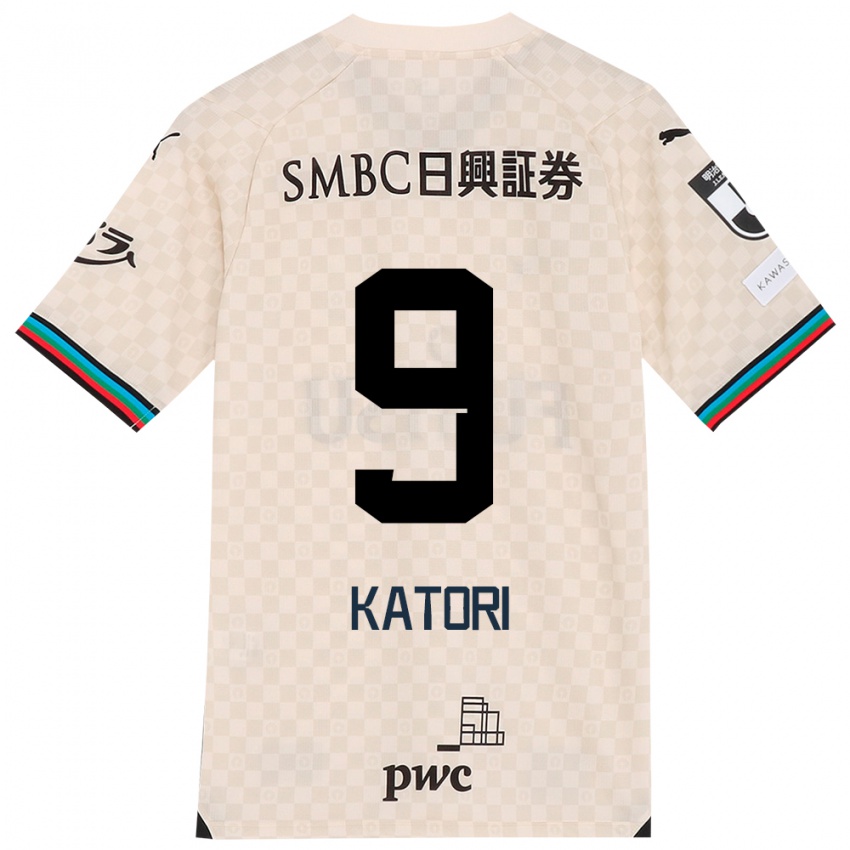 Mujer Camiseta Takeshi Katori #9 Blanco Gris 2ª Equipación 2024/25 La Camisa