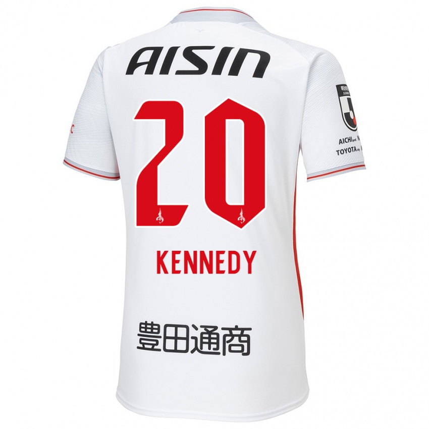 Mujer Camiseta Kennedy Egbus Mikuni #20 Blanco Amarillo Rojo 2ª Equipación 2024/25 La Camisa