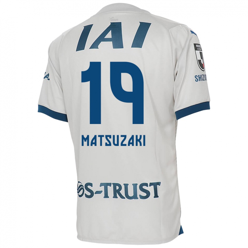 Mujer Camiseta Kai Matsuzaki #19 Blanco Azul 2ª Equipación 2024/25 La Camisa