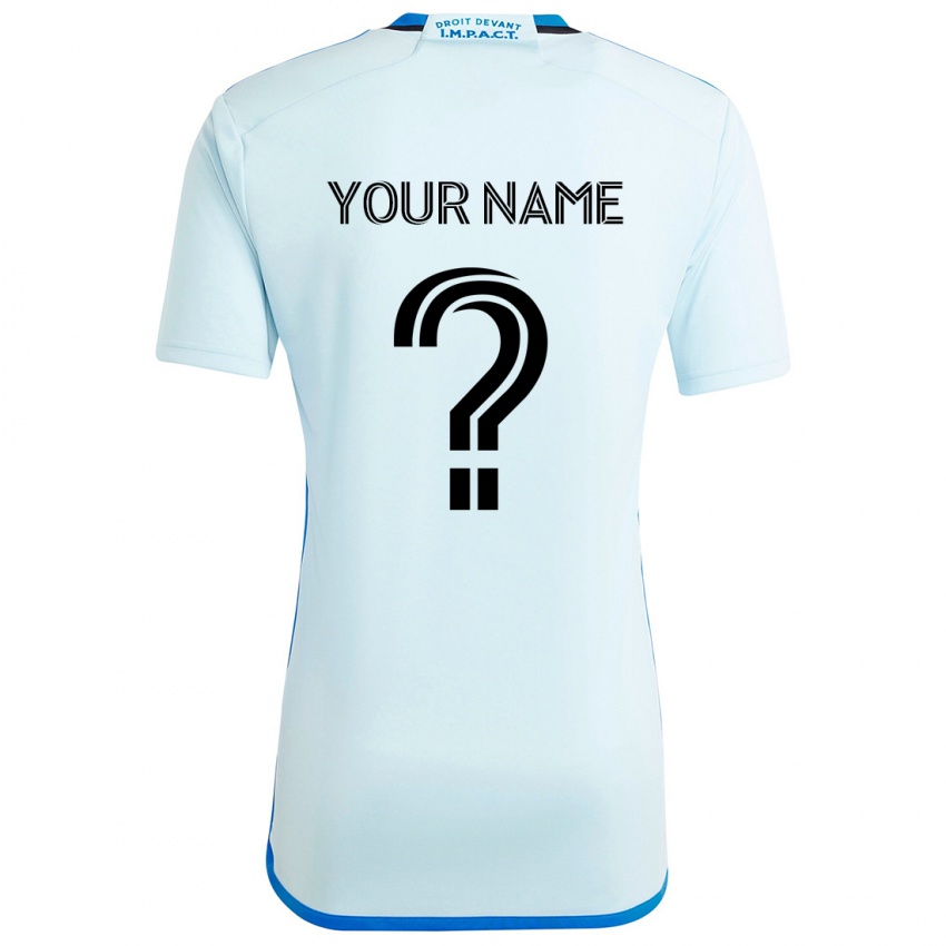 Mujer Camiseta Su Nombre #0 Azul Hielo 2ª Equipación 2024/25 La Camisa