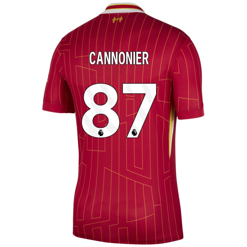 Niño Camiseta Oakley Cannonier #87 Rojo Amarillo Blanco 1ª Equipación 2024/25 La Camisa