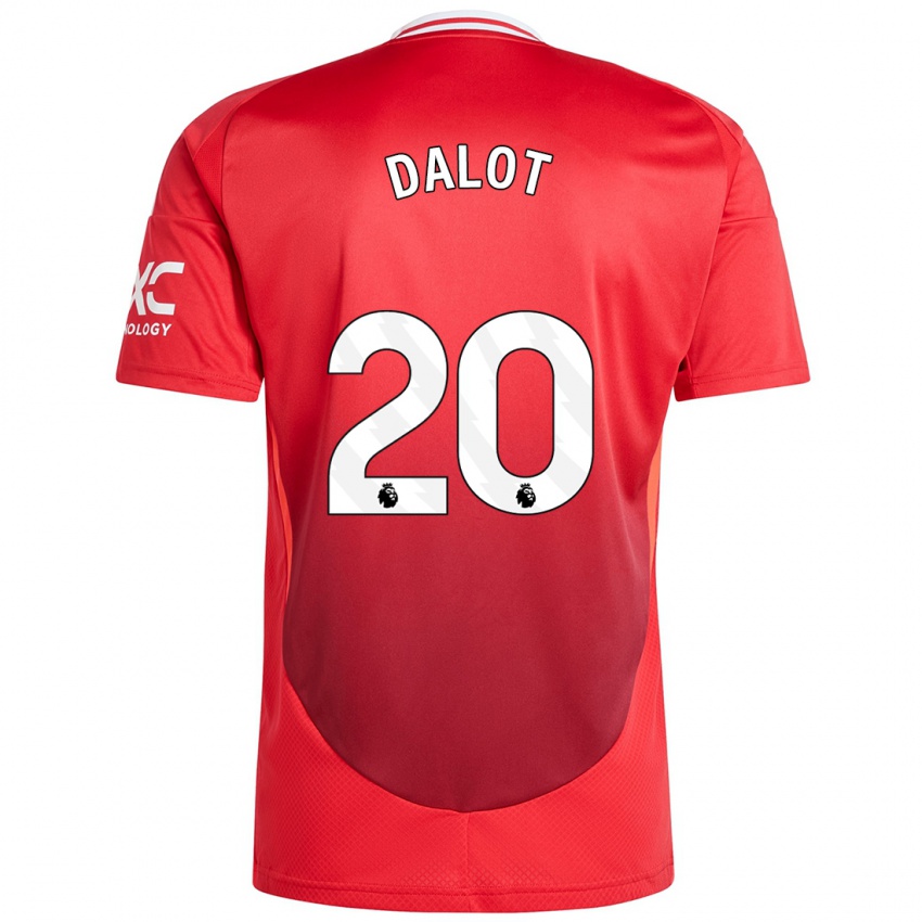 Niño Camiseta Diogo Dalot #20 Rojo Brillante 1ª Equipación 2024/25 La Camisa