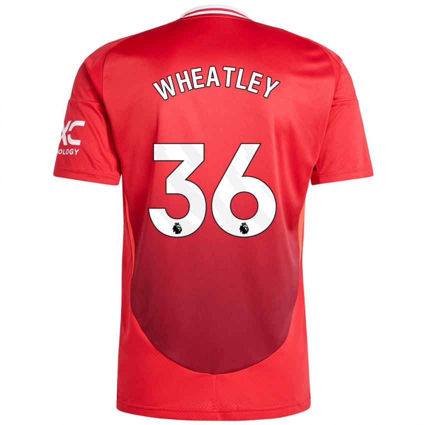 Niño Camiseta Ethan Wheatley #36 Rojo Brillante 1ª Equipación 2024/25 La Camisa