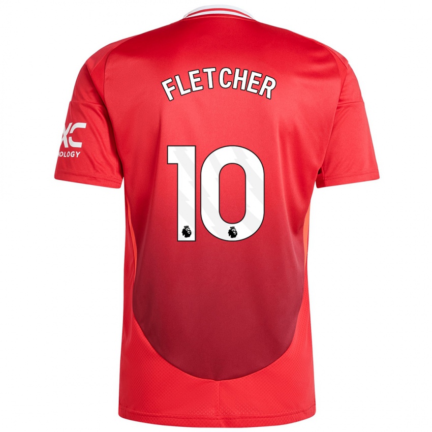 Niño Camiseta Jack Fletcher #10 Rojo Brillante 1ª Equipación 2024/25 La Camisa