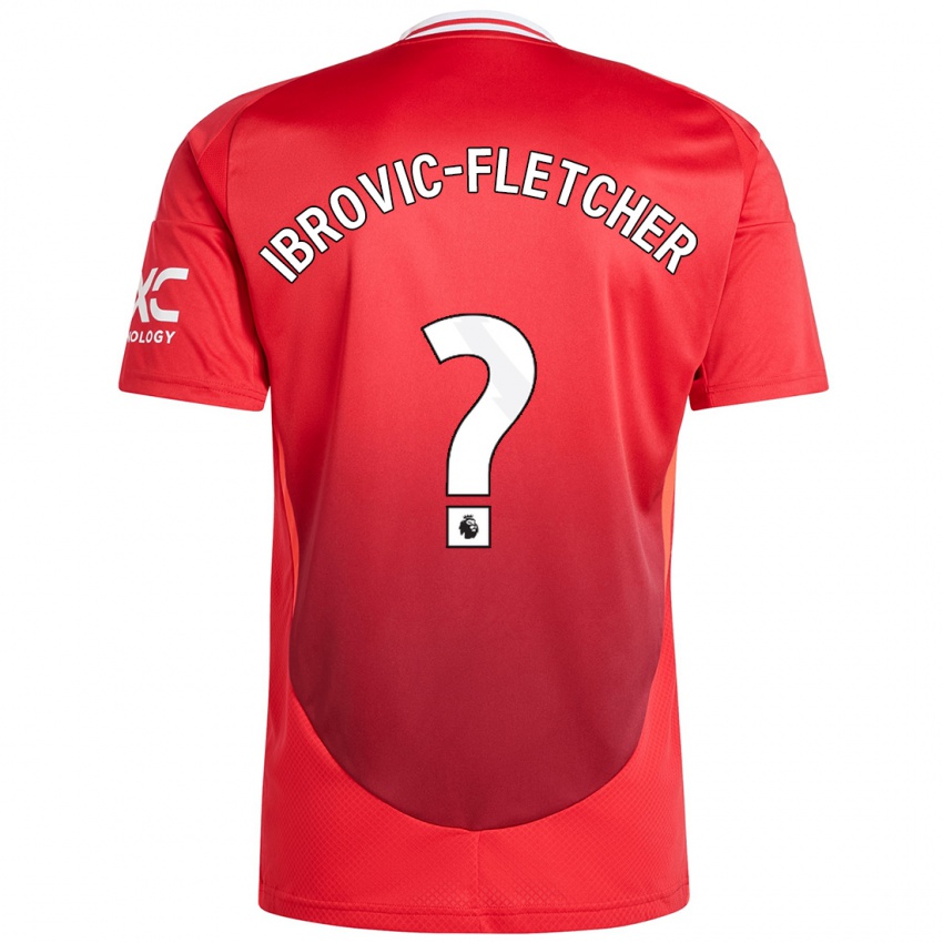 Niño Camiseta Edward Ibrovic-Fletcher #0 Rojo Brillante 1ª Equipación 2024/25 La Camisa