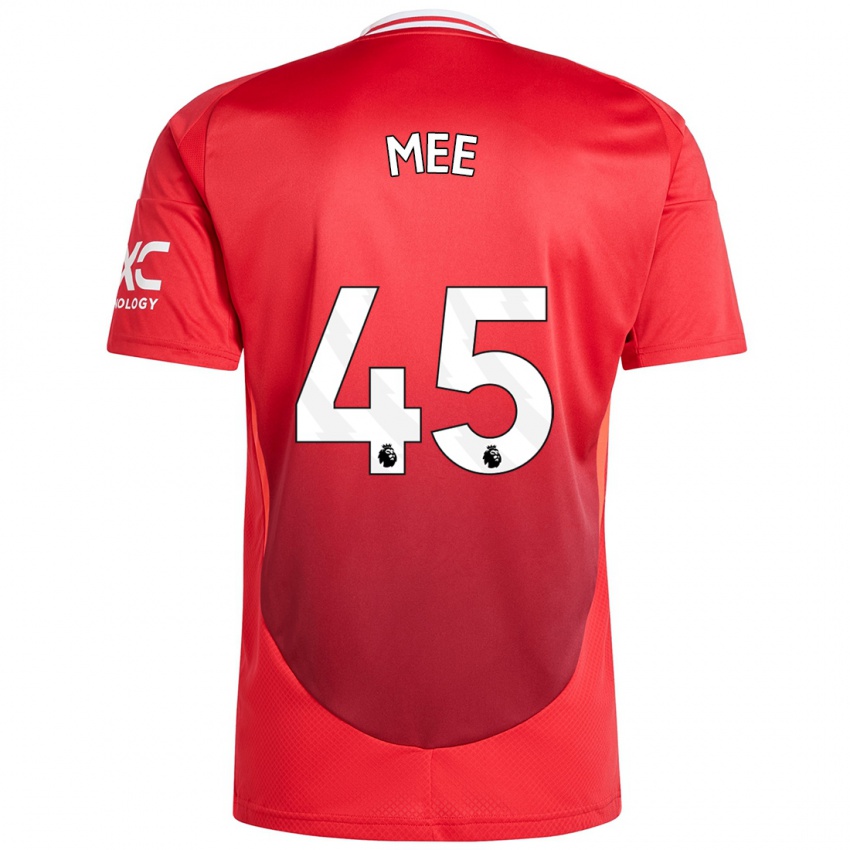 Niño Camiseta Dermot Mee #45 Rojo Brillante 1ª Equipación 2024/25 La Camisa