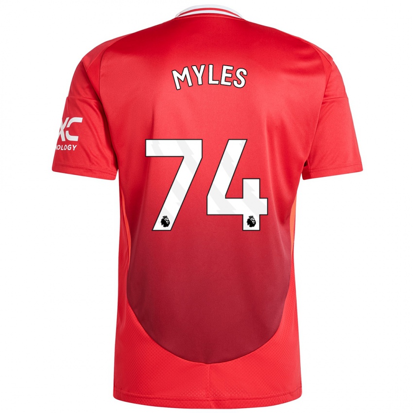 Niño Camiseta Tom Myles #74 Rojo Brillante 1ª Equipación 2024/25 La Camisa