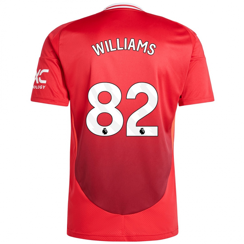 Niño Camiseta Ethan Williams #82 Rojo Brillante 1ª Equipación 2024/25 La Camisa