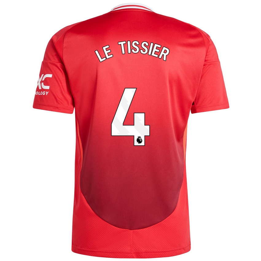 Niño Camiseta Maya Le Tissier #4 Rojo Brillante 1ª Equipación 2024/25 La Camisa