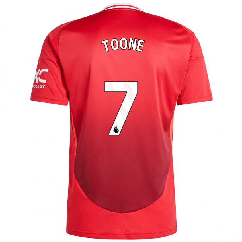 Niño Camiseta Ella Toone #7 Rojo Brillante 1ª Equipación 2024/25 La Camisa