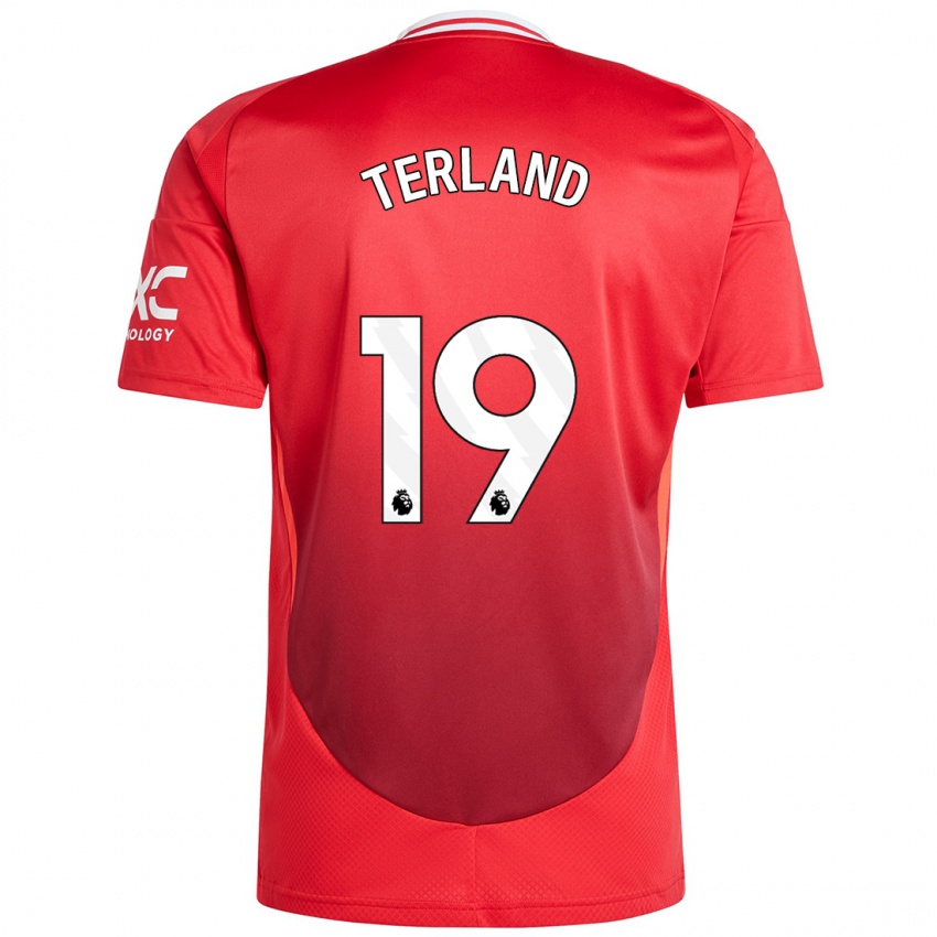 Niño Camiseta Elisabeth Terland #19 Rojo Brillante 1ª Equipación 2024/25 La Camisa