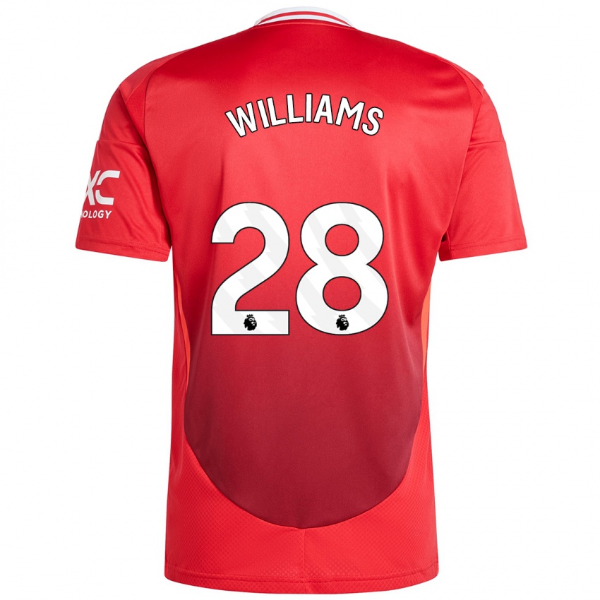 Niño Camiseta Rachel Williams #28 Rojo Brillante 1ª Equipación 2024/25 La Camisa