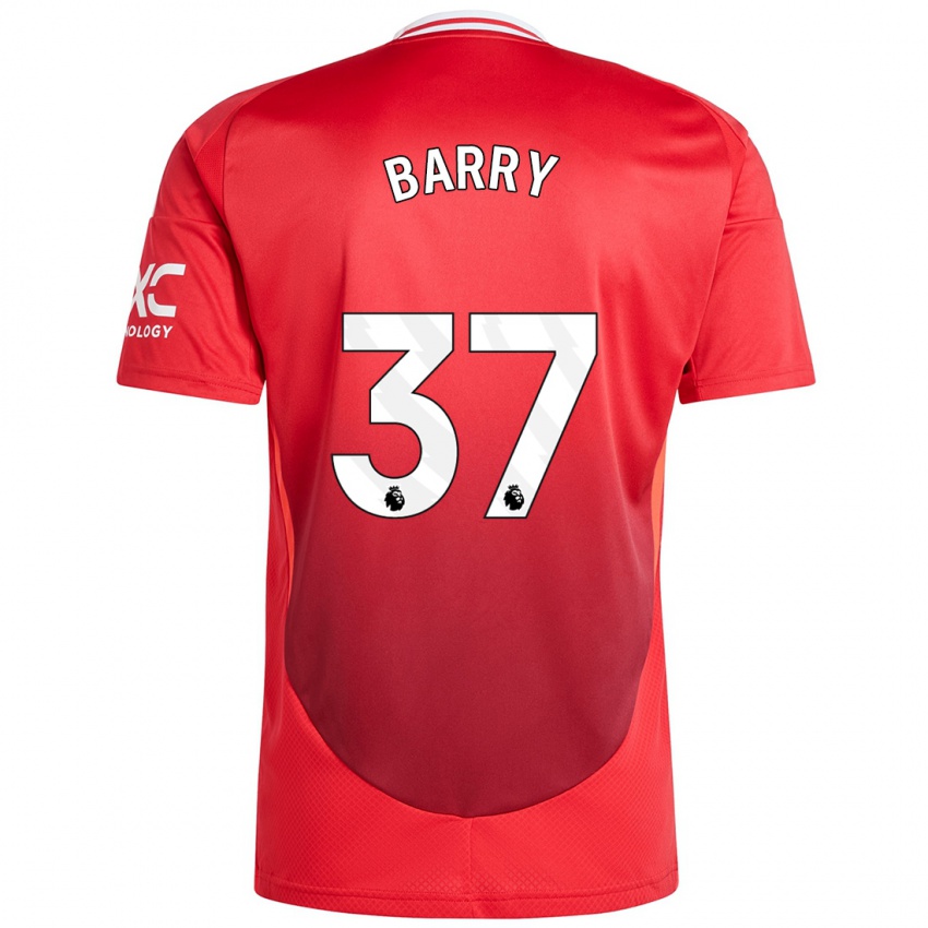 Niño Camiseta Keira Barry #37 Rojo Brillante 1ª Equipación 2024/25 La Camisa