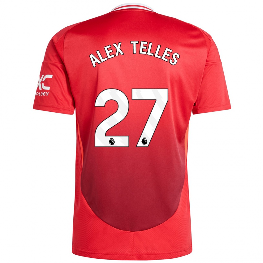 Niño Camiseta Alex Nicolao Telles #27 Rojo Brillante 1ª Equipación 2024/25 La Camisa