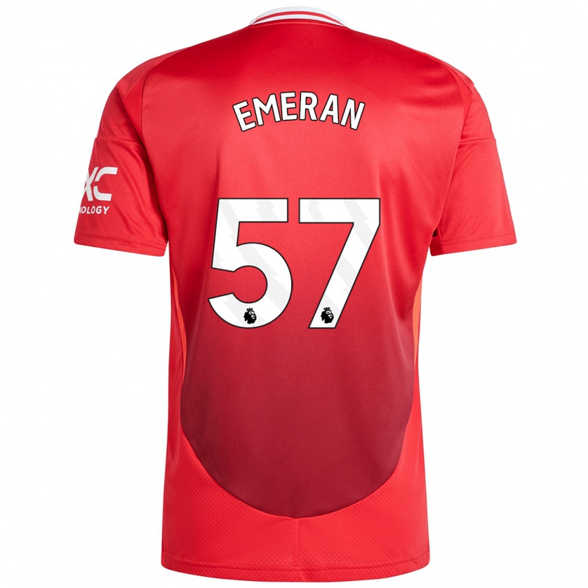 Niño Camiseta Noam Emeran #57 Rojo Brillante 1ª Equipación 2024/25 La Camisa