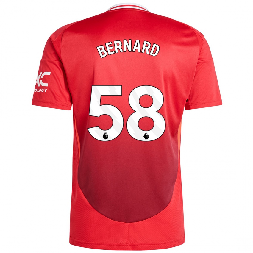 Niño Camiseta Bernard #58 Rojo Brillante 1ª Equipación 2024/25 La Camisa