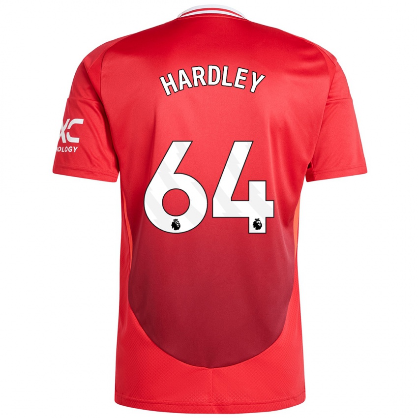 Niño Camiseta Bjorn Hardley #64 Rojo Brillante 1ª Equipación 2024/25 La Camisa