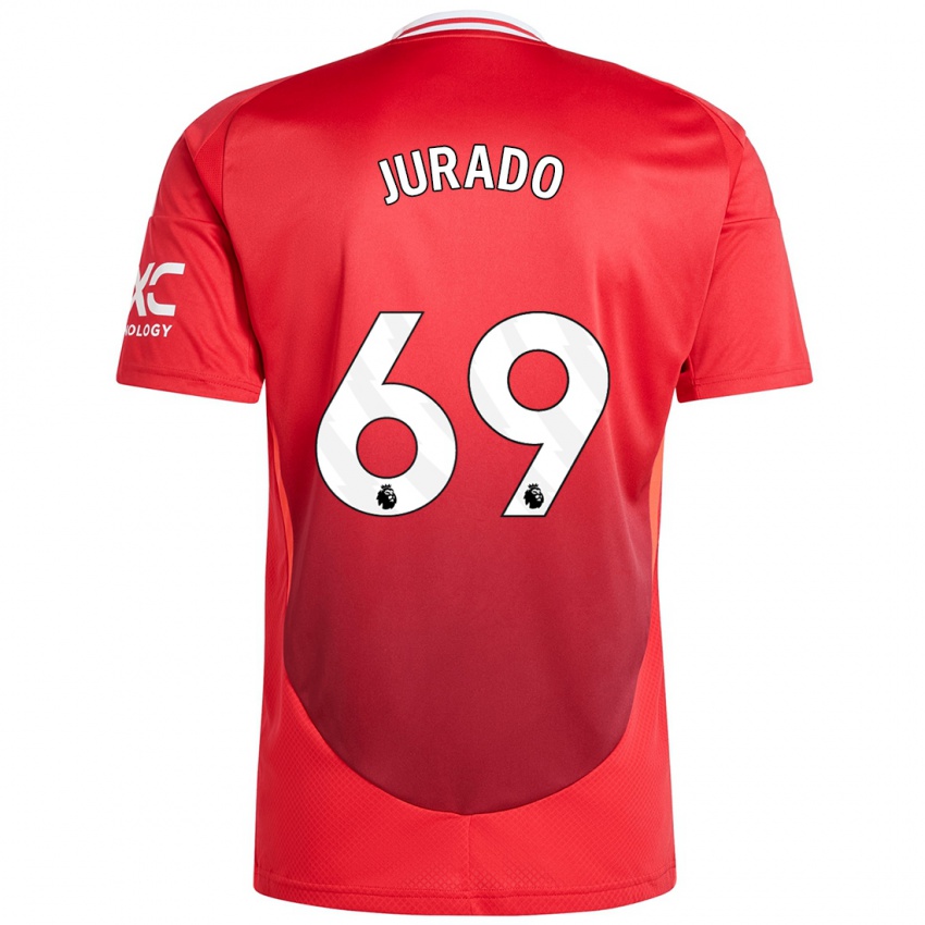 Niño Camiseta Marc Jurado #69 Rojo Brillante 1ª Equipación 2024/25 La Camisa