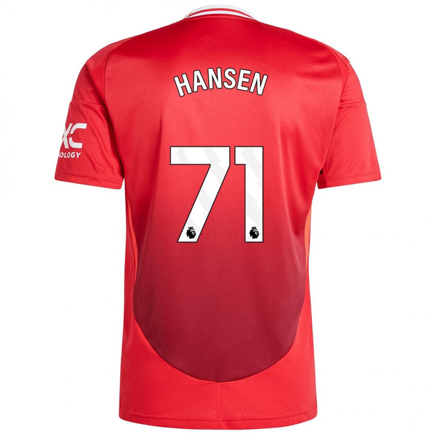 Niño Camiseta Isak Hansen-Aaroen #71 Rojo Brillante 1ª Equipación 2024/25 La Camisa