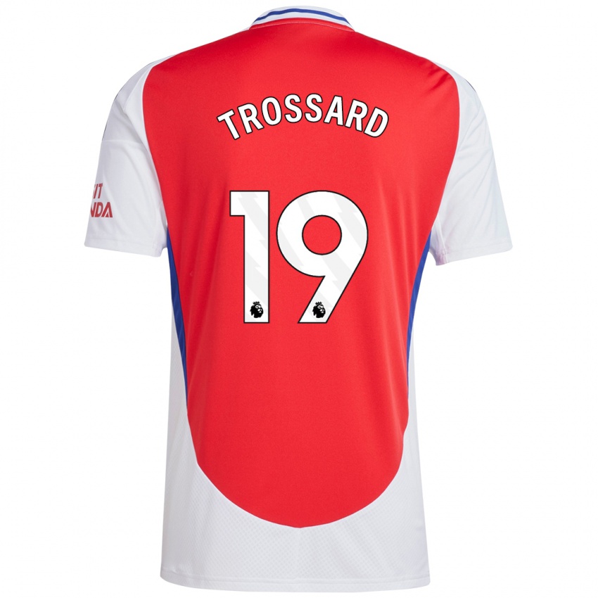 Niño Camiseta Leandro Trossard #19 Rojo Blanco 1ª Equipación 2024/25 La Camisa