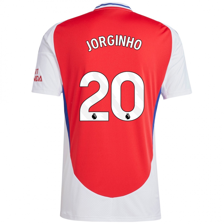 Niño Camiseta Jorginho #20 Rojo Blanco 1ª Equipación 2024/25 La Camisa