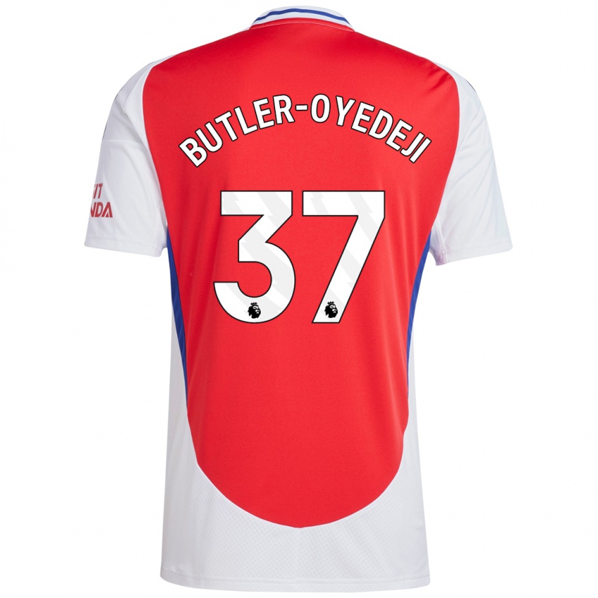 Niño Camiseta Nathan Butler-Oyedeji #37 Rojo Blanco 1ª Equipación 2024/25 La Camisa