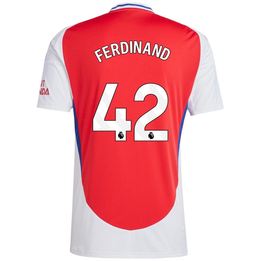 Niño Camiseta Seb Ferdinand #42 Rojo Blanco 1ª Equipación 2024/25 La Camisa