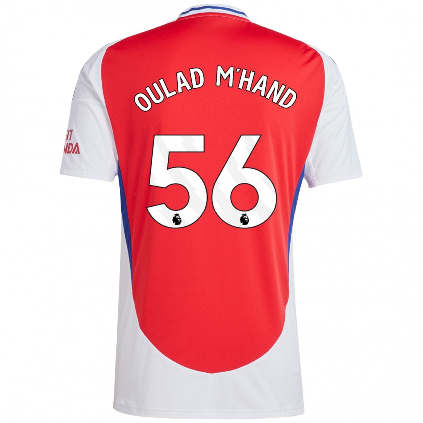 Niño Camiseta Salah-Eddine Oulad M'hand #56 Rojo Blanco 1ª Equipación 2024/25 La Camisa