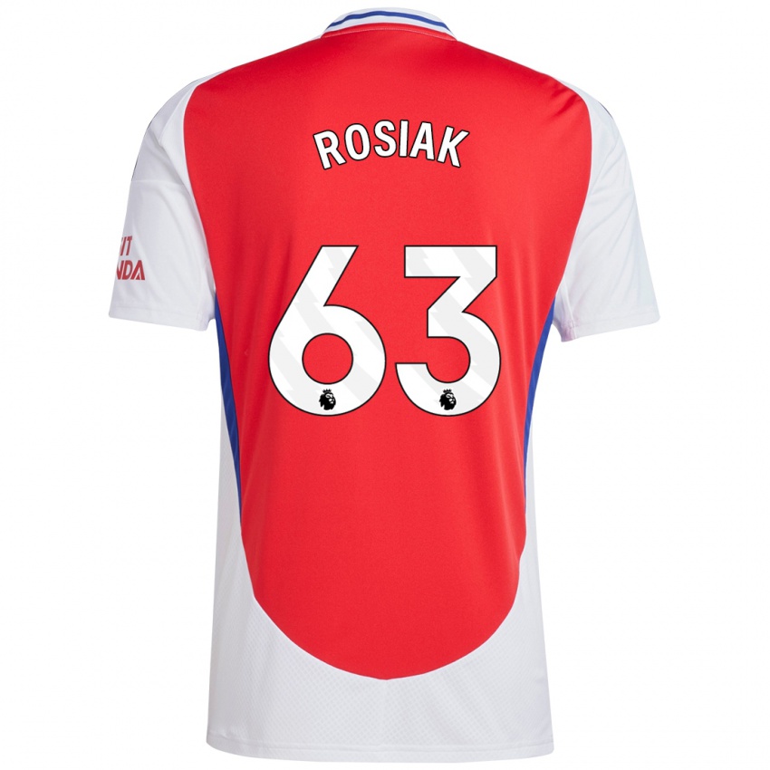 Niño Camiseta Michal Rosiak #63 Rojo Blanco 1ª Equipación 2024/25 La Camisa