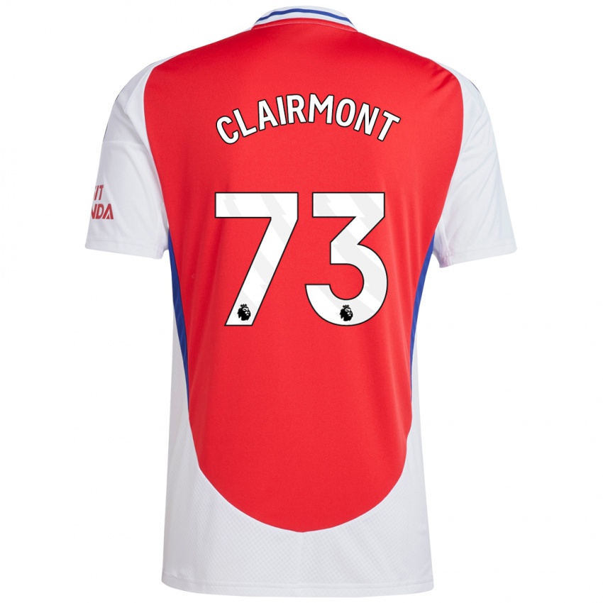 Niño Camiseta Reece Clairmont #73 Rojo Blanco 1ª Equipación 2024/25 La Camisa