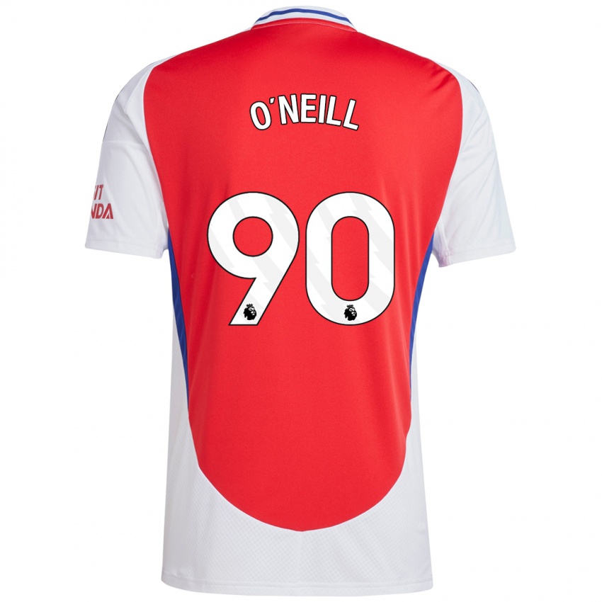 Niño Camiseta Ceadach O'neill #90 Rojo Blanco 1ª Equipación 2024/25 La Camisa