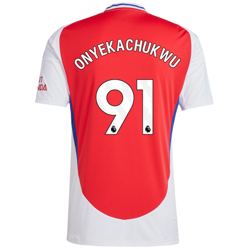 Niño Camiseta Samuel Onyekachukwu #91 Rojo Blanco 1ª Equipación 2024/25 La Camisa