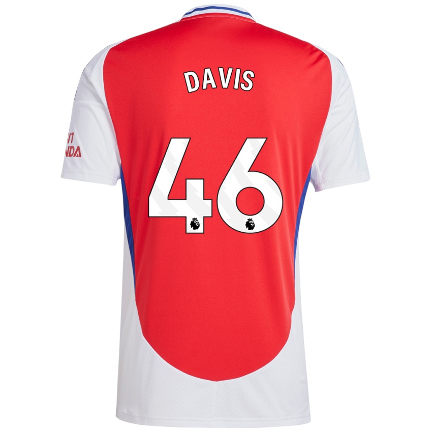 Niño Camiseta Timi Davis #46 Rojo Blanco 1ª Equipación 2024/25 La Camisa