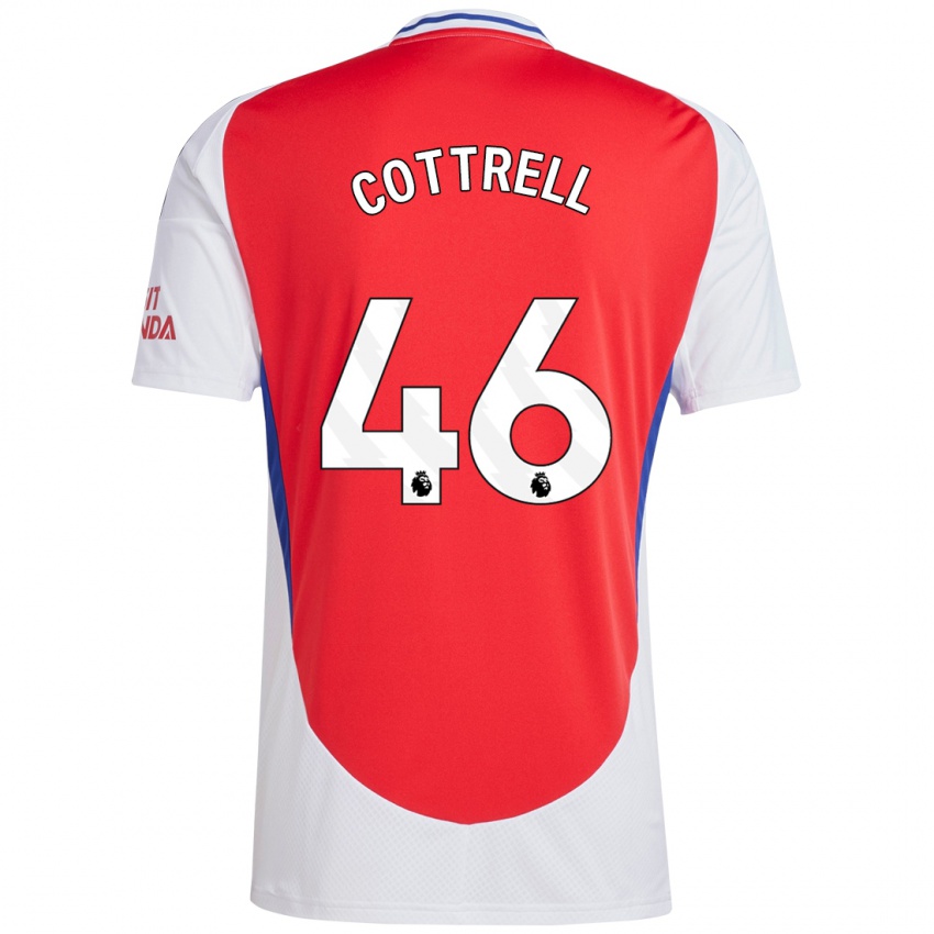 Niño Camiseta Ben Cottrell #46 Rojo Blanco 1ª Equipación 2024/25 La Camisa