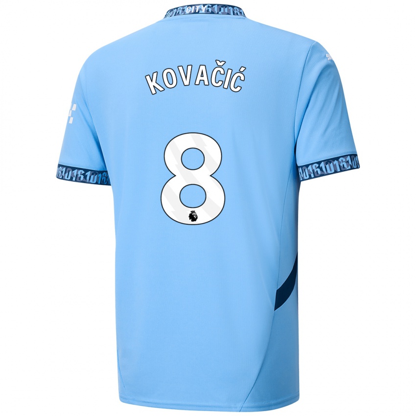 Niño Camiseta Mateo Kovacic #8 Azul Marino 1ª Equipación 2024/25 La Camisa