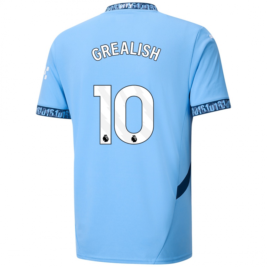 Niño Camiseta Jack Grealish #10 Azul Marino 1ª Equipación 2024/25 La Camisa