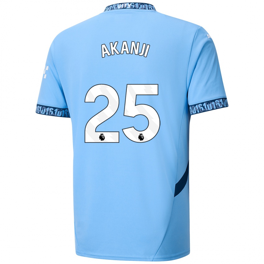 Niño Camiseta Manuel Akanji #25 Azul Marino 1ª Equipación 2024/25 La Camisa