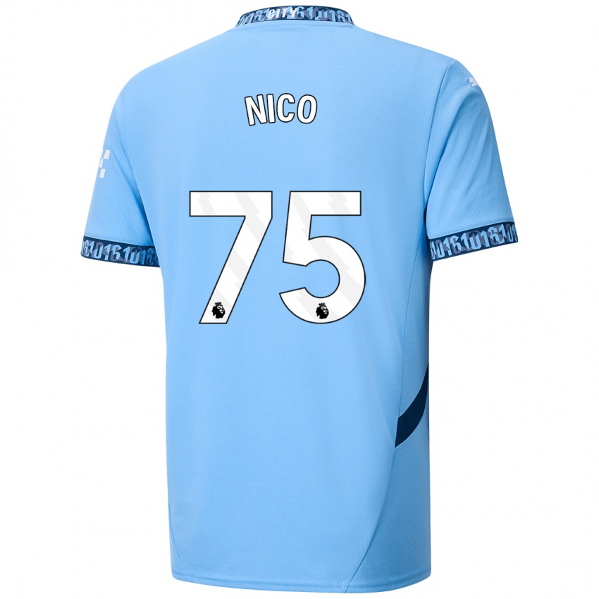 Niño Camiseta Nico O'reilly #75 Azul Marino 1ª Equipación 2024/25 La Camisa