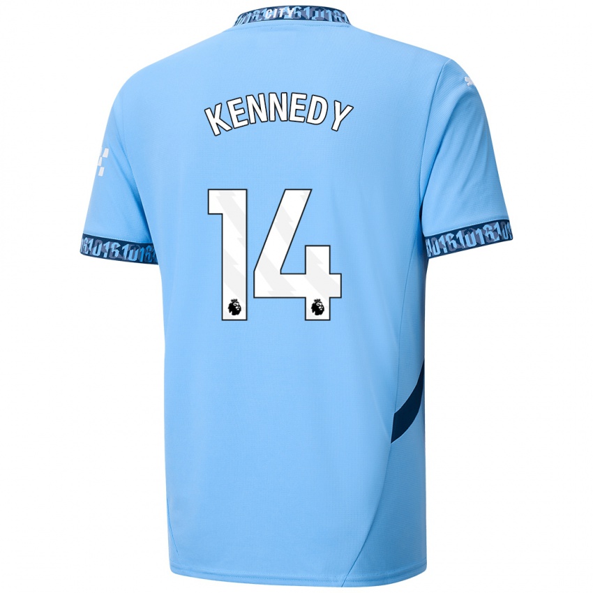 Niño Camiseta Alanna Kennedy #14 Azul Marino 1ª Equipación 2024/25 La Camisa