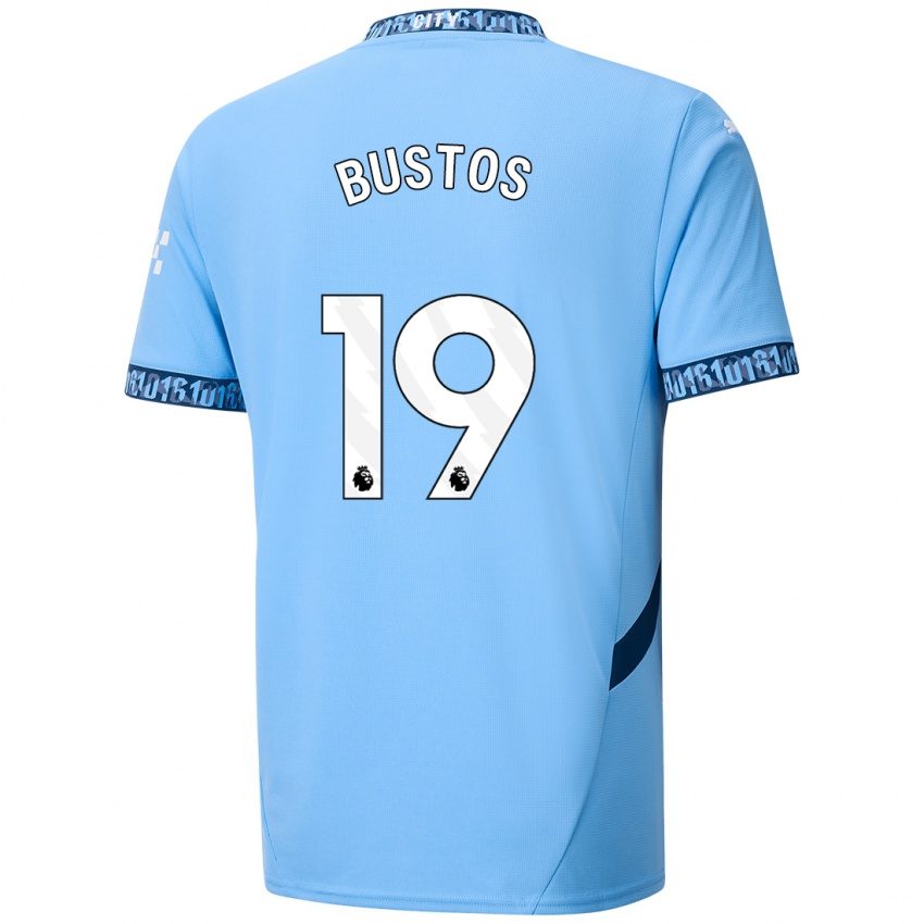 Niño Camiseta Nahuel Bustos #19 Azul Marino 1ª Equipación 2024/25 La Camisa