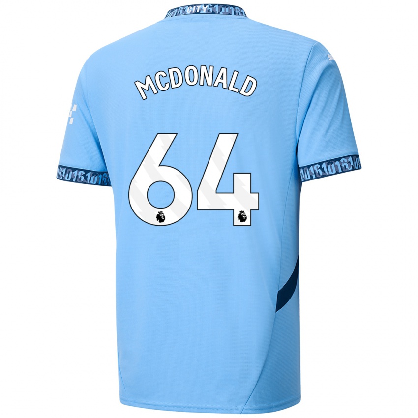 Niño Camiseta Rowan Mcdonald #64 Azul Marino 1ª Equipación 2024/25 La Camisa