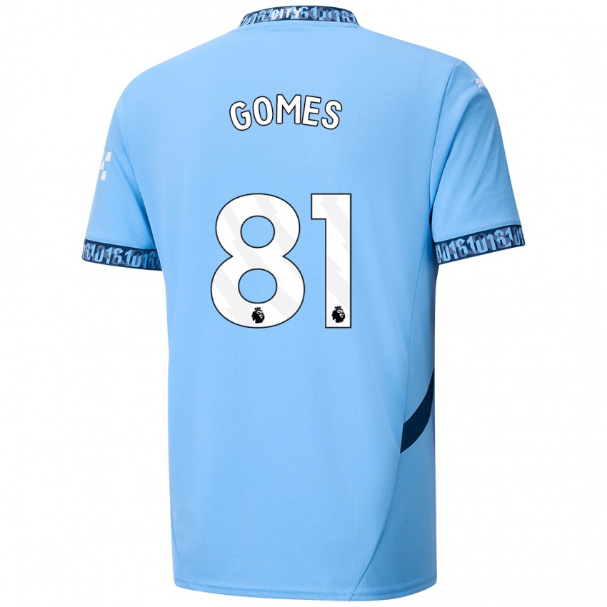 Niño Camiseta Claudio Gomes #81 Azul Marino 1ª Equipación 2024/25 La Camisa